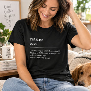 Camiseta Definición de nombre personalizado para su diccion