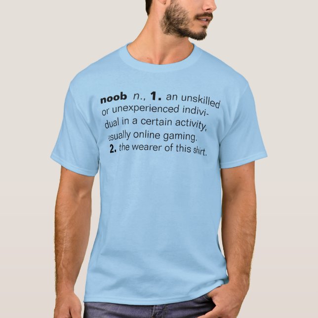 Camiseta Definición de Noob (Anverso)