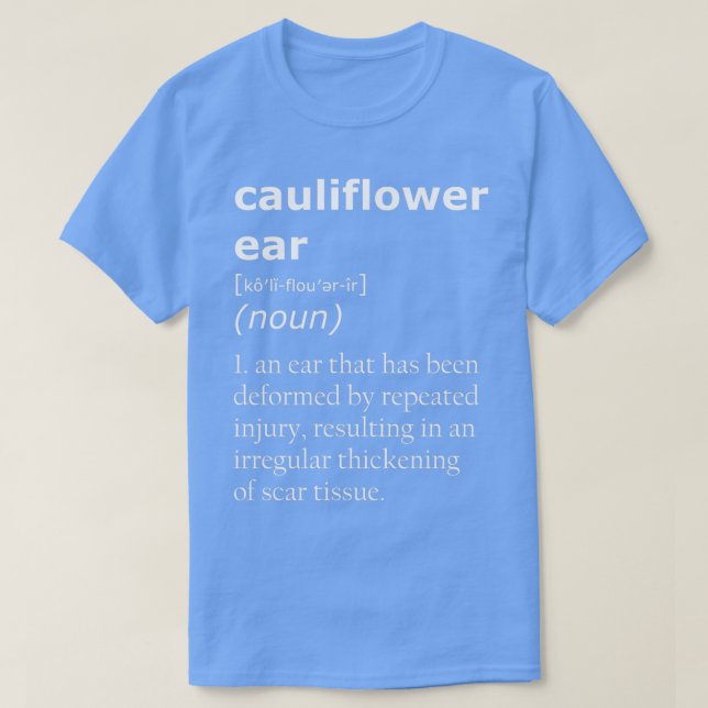 Camiseta Definición de oído de coliflor (Diseño del anverso)