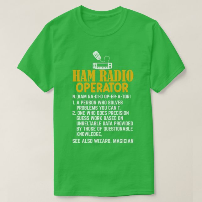 Camiseta Definición de operador de radio de Ham (Diseño del anverso)