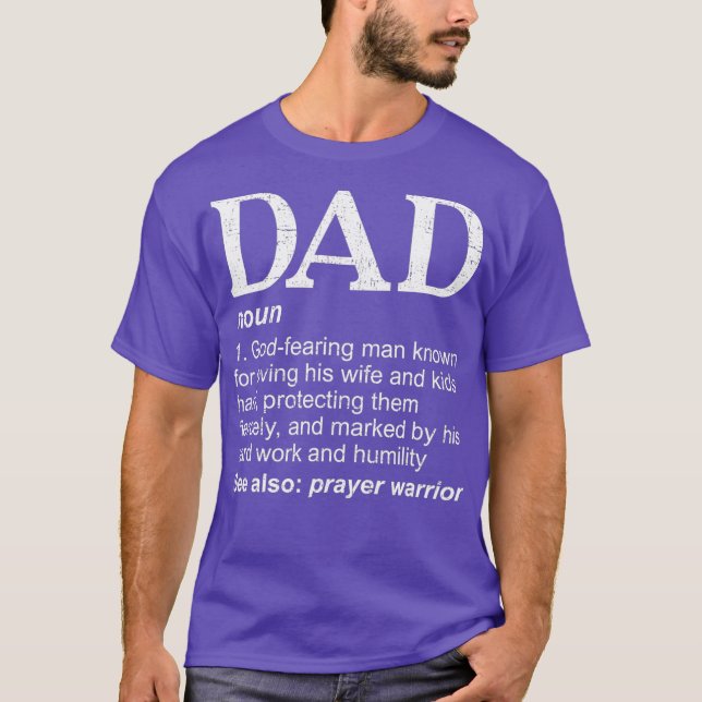 Camiseta Definición de padre cristiano Día DAD (Anverso)