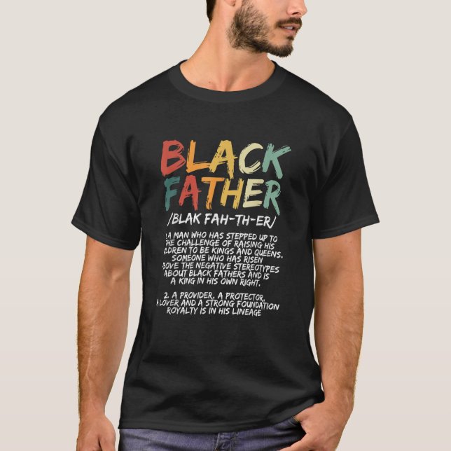 Camiseta Definición de padre negro Orgullosa de Bla America (Anverso)