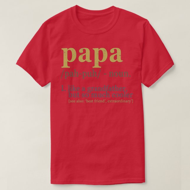 Camiseta Definición de papá (Diseño del anverso)