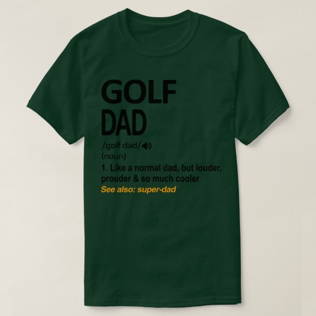 Camiseta Definición de papá de golf (Diseño del anverso)