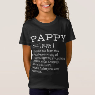 Camiseta Definición de papila Regalos del Día del Abuelo Pa