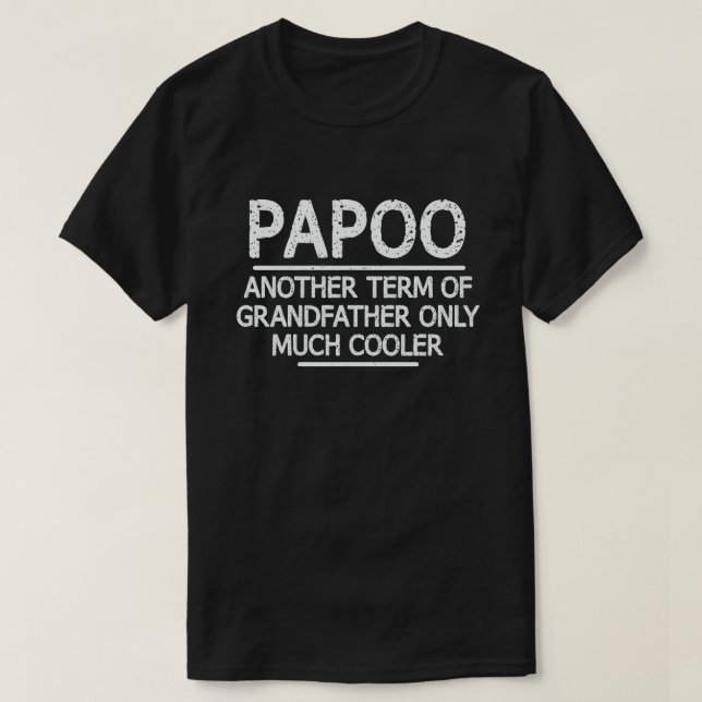 Camiseta Definición de Papoo Divertido significa regalo de  (Diseño del anverso)