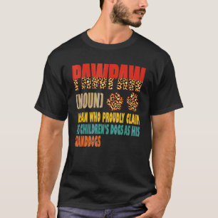 Camiseta Definición de Paw Grandpa se enorgullece de afirma