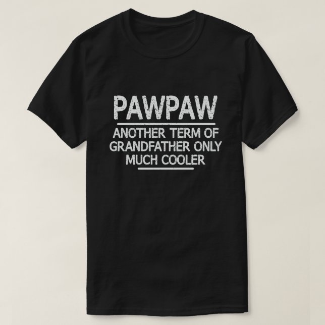 Camiseta Definición de Pawpaw Significado Divertido Abuelo  (Diseño del anverso)
