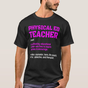Camiseta Definición de PE Educación Física Maestra Pun Love