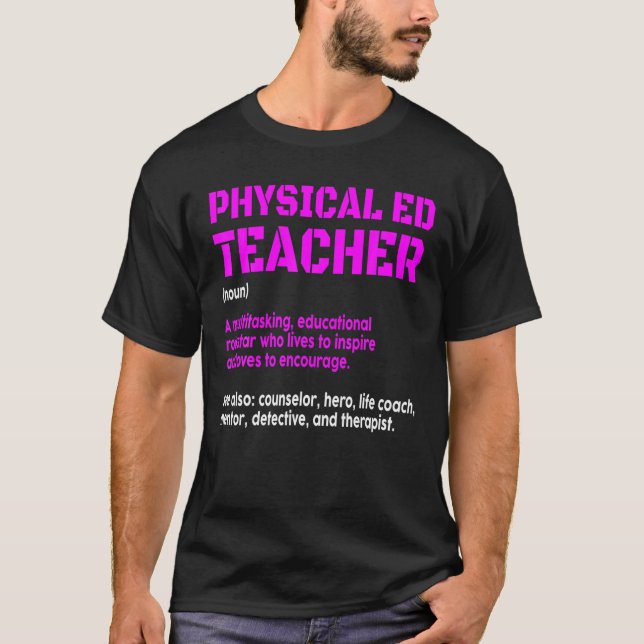 Camiseta Definición de PE Educación Física Maestra Pun Love (Anverso)