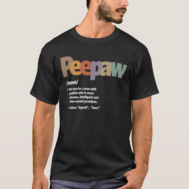 Camiseta Definición de peepaw - Dia divertida del padre (Anverso)