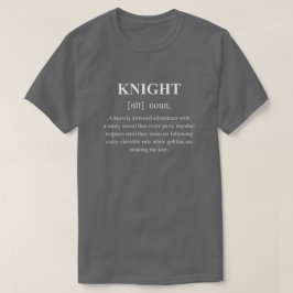 Camiseta Definición de personaje divertido de caballero con