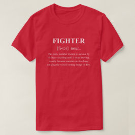 Camiseta Definición de personaje divertido de luchador con