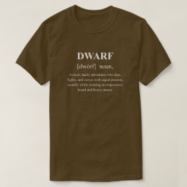 Camiseta Definición de personaje divertido enano con texto