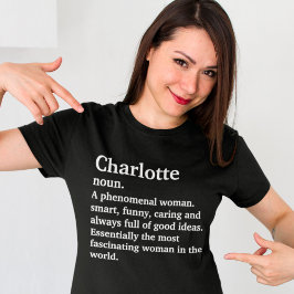 Camiseta Definición de Personalizado de nombres personaliza