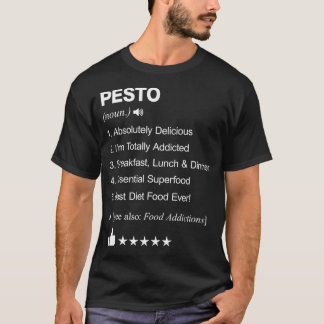 Camiseta Definición de pesto significa citas del chef