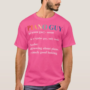Camiseta Definición de pianista divertido chico piano piani
