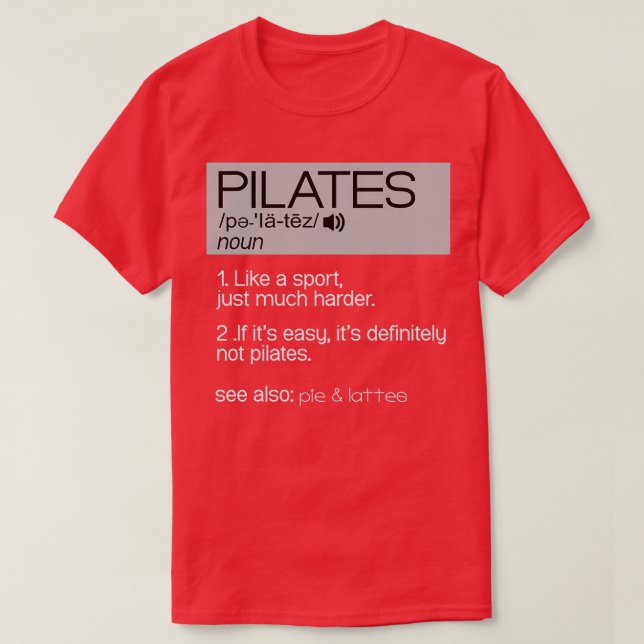 Camiseta Definición de Pilates (Diseño del anverso)