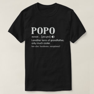 Camiseta Definición de Popo Divertido significa regalo de a