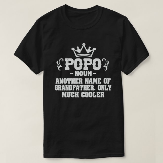 Camiseta Definición de Popo Divertido significa regalo de a (Diseño del anverso)