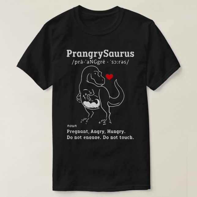 Camiseta Definición de Prangrysaurus Significa Angry Hu Emb (Diseño del anverso)