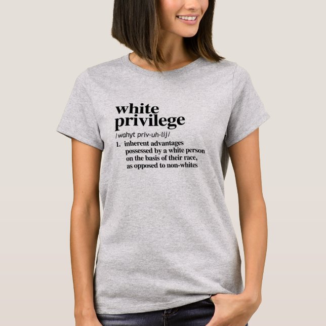 Camiseta Definición de privilegios blancos (Anverso)