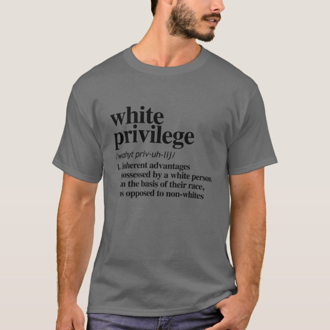 Camiseta Definición de privilegios blancos (Anverso)