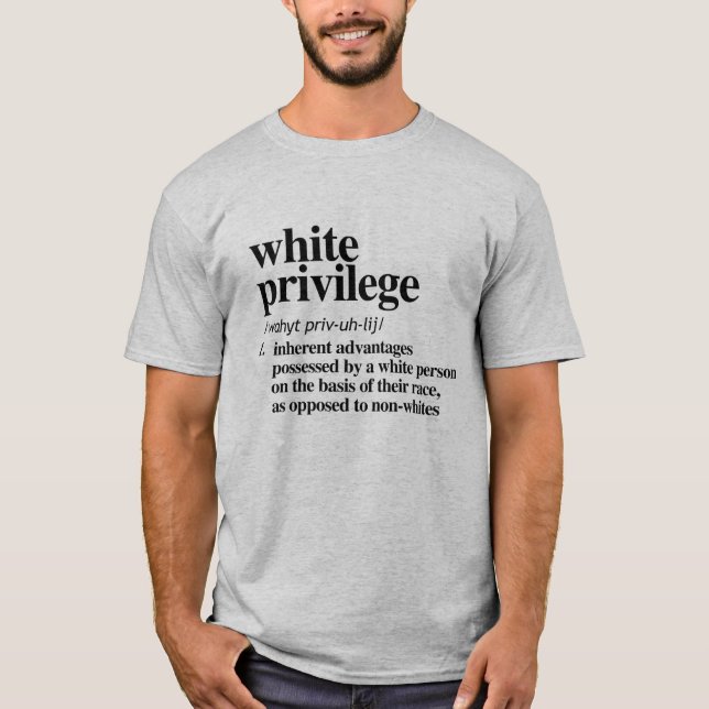 Camiseta Definición de privilegios blancos (Anverso)