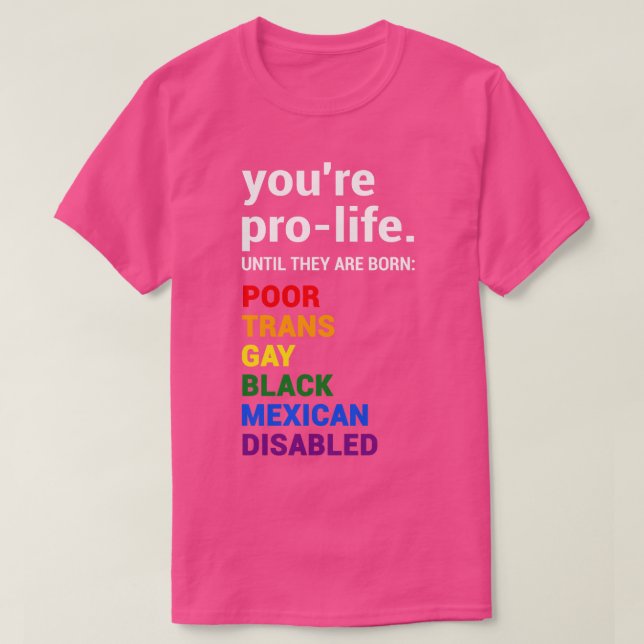 Camiseta Definición de Pro Life (Diseño del anverso)