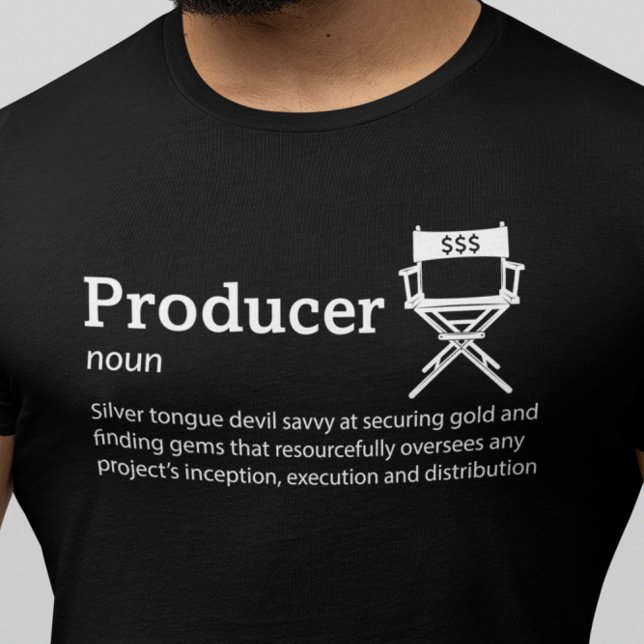 Camiseta Definición de Productor Modo Oscuro - Cineasta (Subido por el creador)