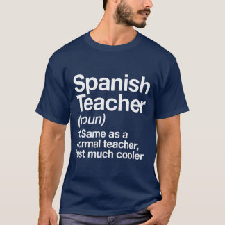 Camiseta Definición de profesor de español divertido para l