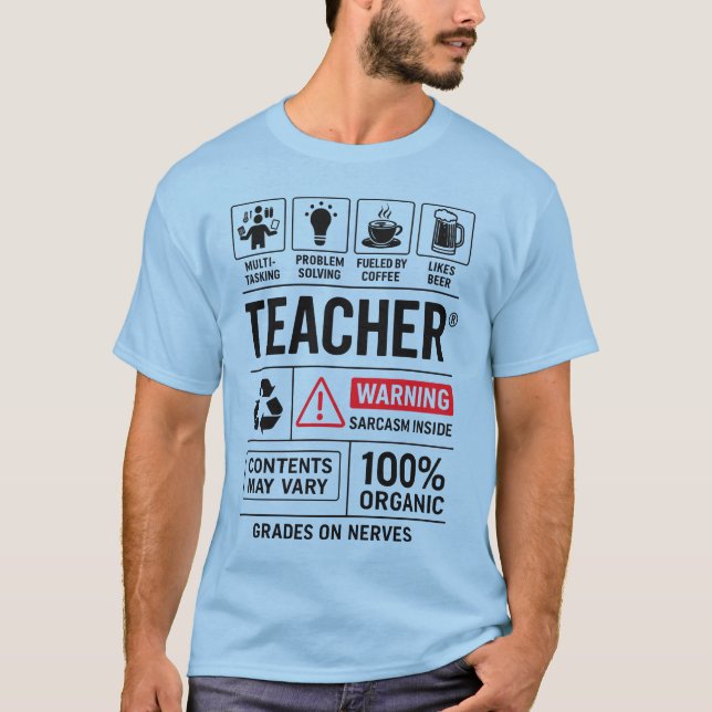 Camiseta Definición de profesor divertido: Multitareas (Anverso)
