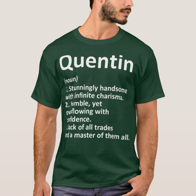Camiseta Definición de QUENTIN Nombre personalizado Diferen (Anverso)