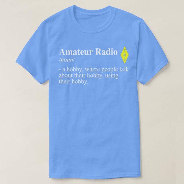 Camiseta Definición de radio amateur (Diseño del anverso)