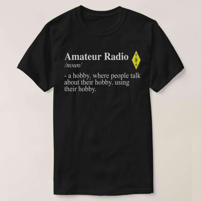 Camiseta Definición de radio amateur (Diseño del anverso)