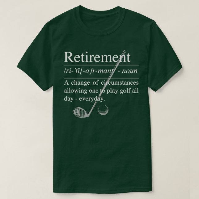 Camiseta Definición de retiro de GOLF (Diseño del anverso)