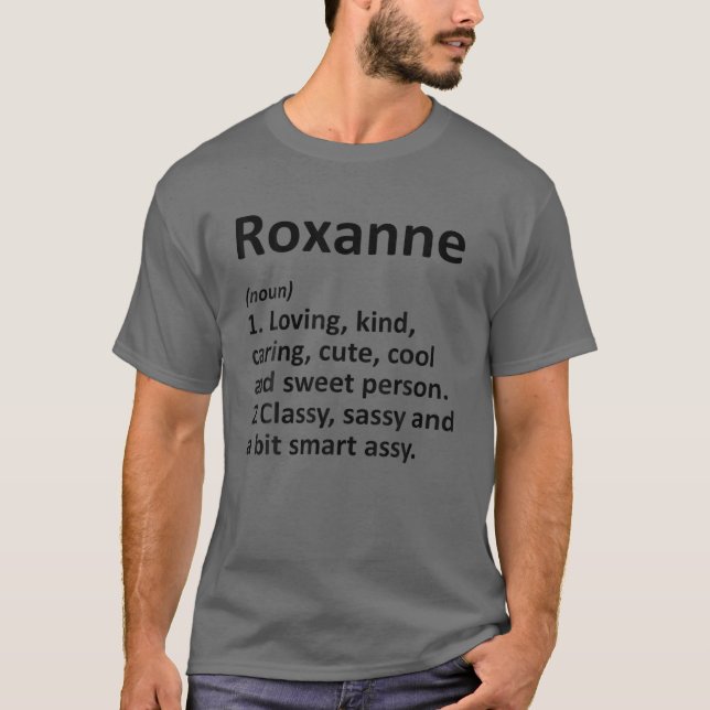 Camiseta Definición de ROXANNE Personalizada Graciosa Cumpl (Anverso)
