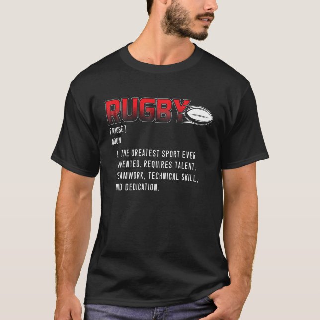 Camiseta Definición de Rugby Retro | Jugador de rugby | Rug (Anverso)
