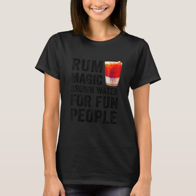 Camiseta Definición De Rum Agua Marrón Mágica Para Gente Di (Anverso)