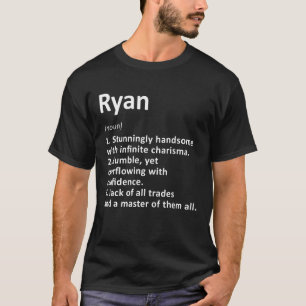 Camiseta Definición de Ryan Nombre Personalizado Cumpleaños