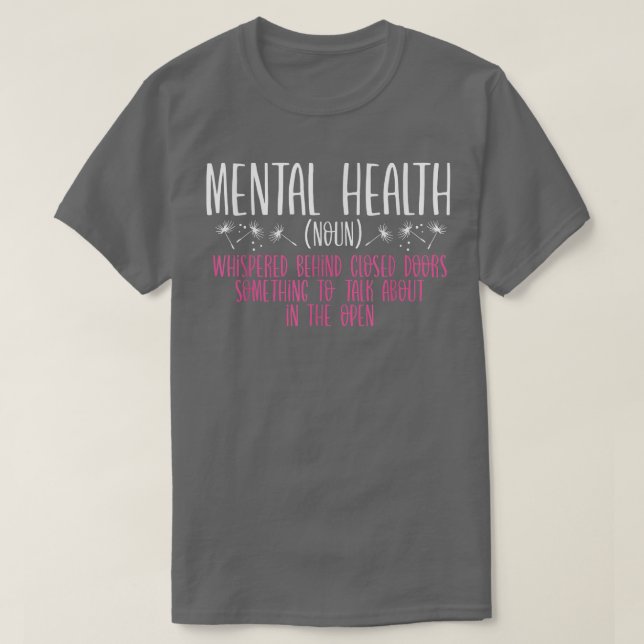 Camiseta Definición de Salud Mental - Enfermedad Cerebral H (Diseño del anverso)