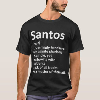 Camiseta Definición de SANTOS Nombre Personalizado Funny Cu