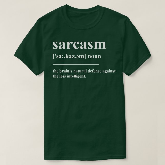 Camiseta Definición de sarcasmo (Diseño del anverso)