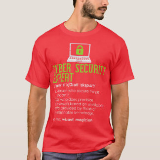 Camiseta Definición de seguridad cibernética