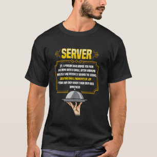 Camiseta Definición de servidor Trabajador de restaurante t
