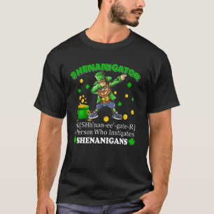 Camiseta Definición de Shenanigator Dabbing Leprechaun Happ