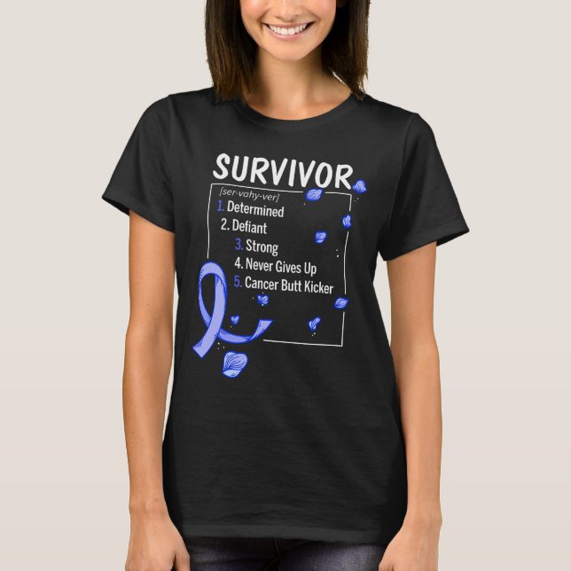 Camiseta definición de sobreviviente de cáncer de colon (Anverso)
