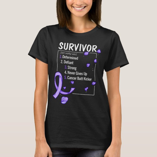 Camiseta definición de sobreviviente de cáncer de estómago (Anverso)