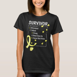 Camiseta definición de sobreviviente de cáncer infantil