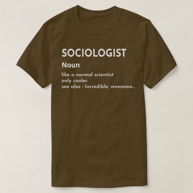 Camiseta Definición de sociólogo Significado social (Diseño del anverso)